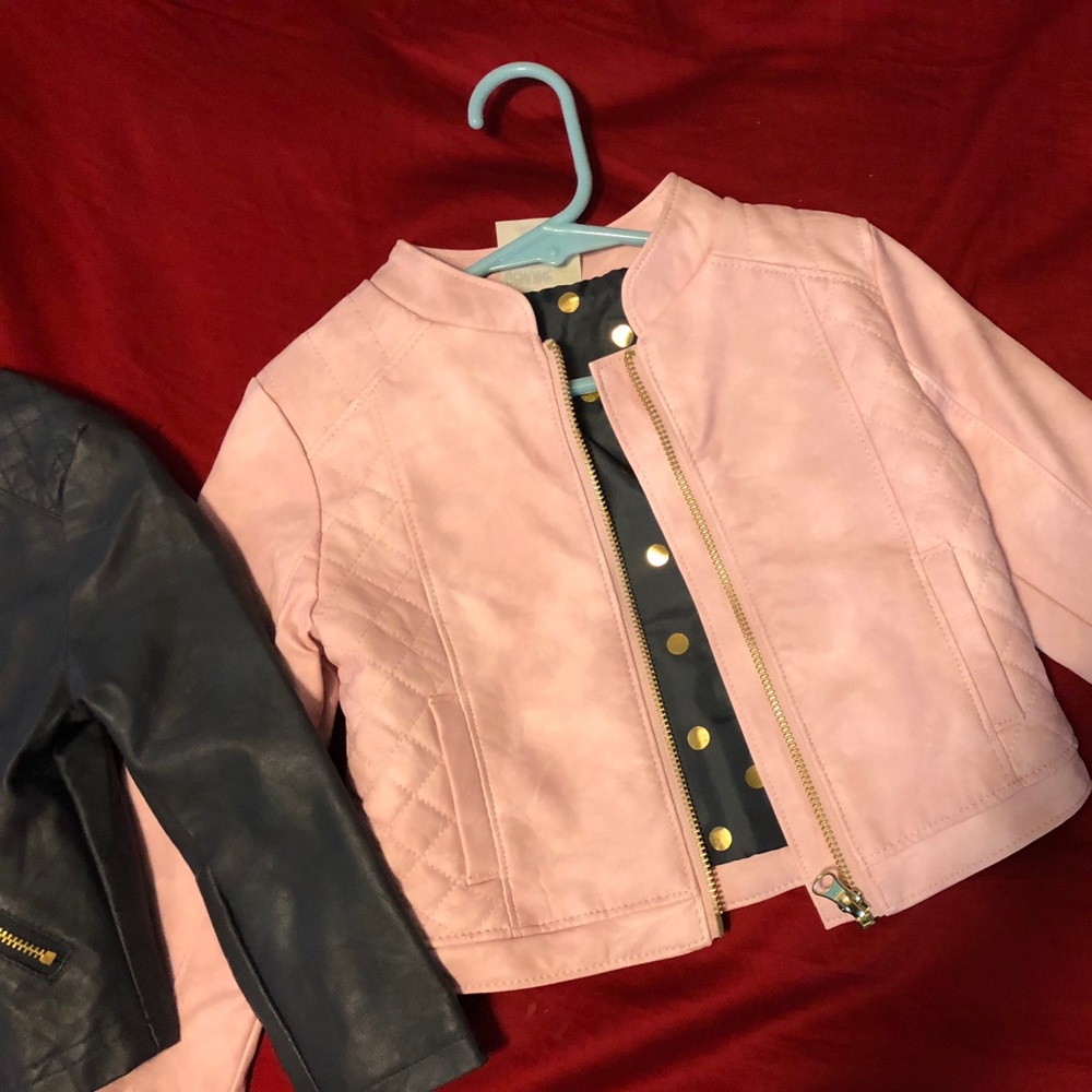 Toddler girl leather jackets (2for1)